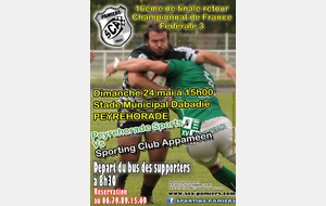 FEDERALE 3 - 16ème de finale retour. PEYREHORADE Vs PAMIERS