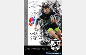 PAMIERS Vs TOULOUSE UNIVERSITE CLUB