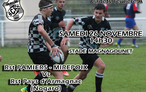 TEULIERE A : PAMIERS Vs RST PAYS D'ARMAGNAC