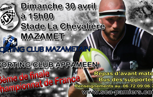 FEDERALE 2 - 16ème de finale retour contre Mazamet
