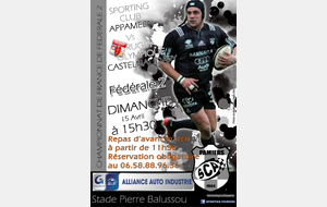 FEDERALE 2 - PAMIERS 1 Vs CASTELNAUDARY