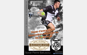 FEDERALE B : PAMIERS 2 Vs MAZAMET 2