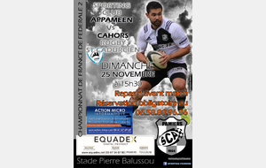 FEDERALE 2 : PAMIERS 1 Vs CAHORS 1