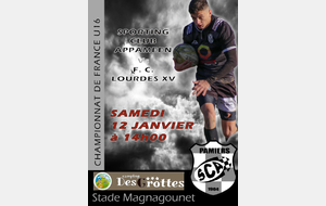 U16 : PAMIERS Vs LOURDES