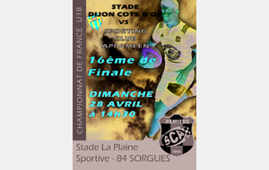 National U18 : Dijon pour un 1/16ème de finale