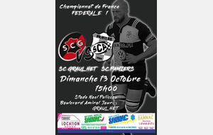 FEDERALE 1 : GRAULHET Vs PAMIERS